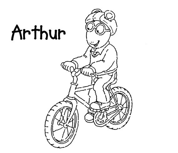 דפי צביעה ארתור - אופניים.