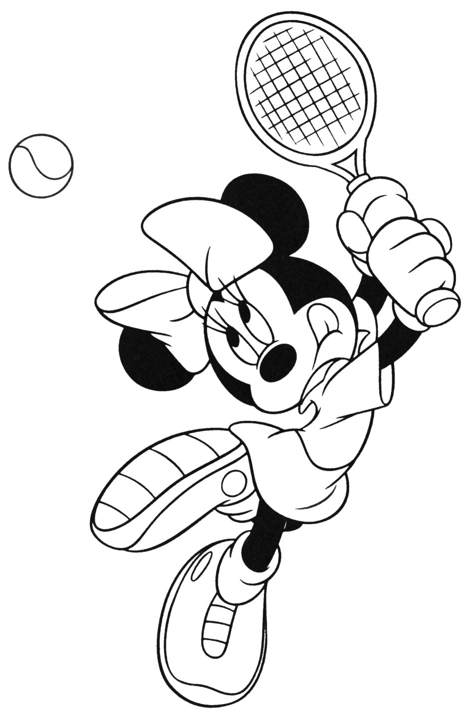 מיני מאוס משחקת טניס