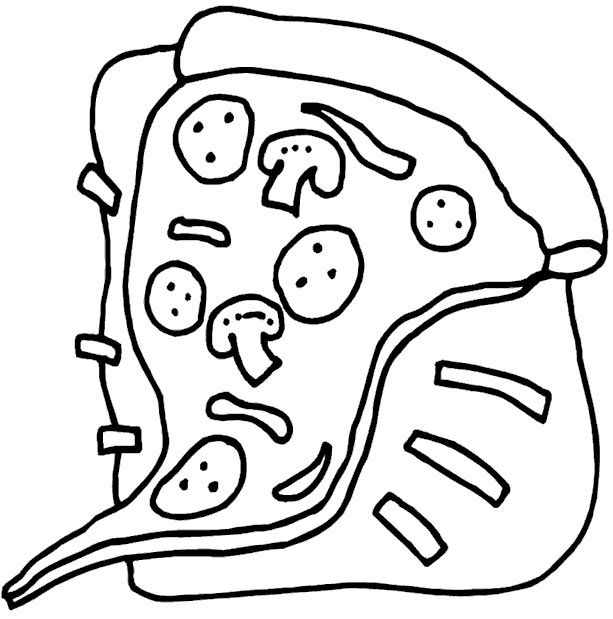משולש פיצה עם פטריות