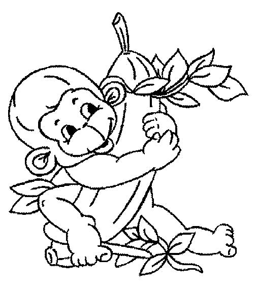 קופיפי התינוק מנסה לאכול בננה