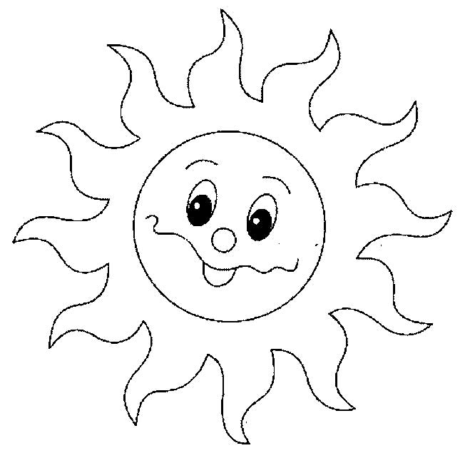 דף צביעה של השמש