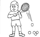 ילד משחק טניס